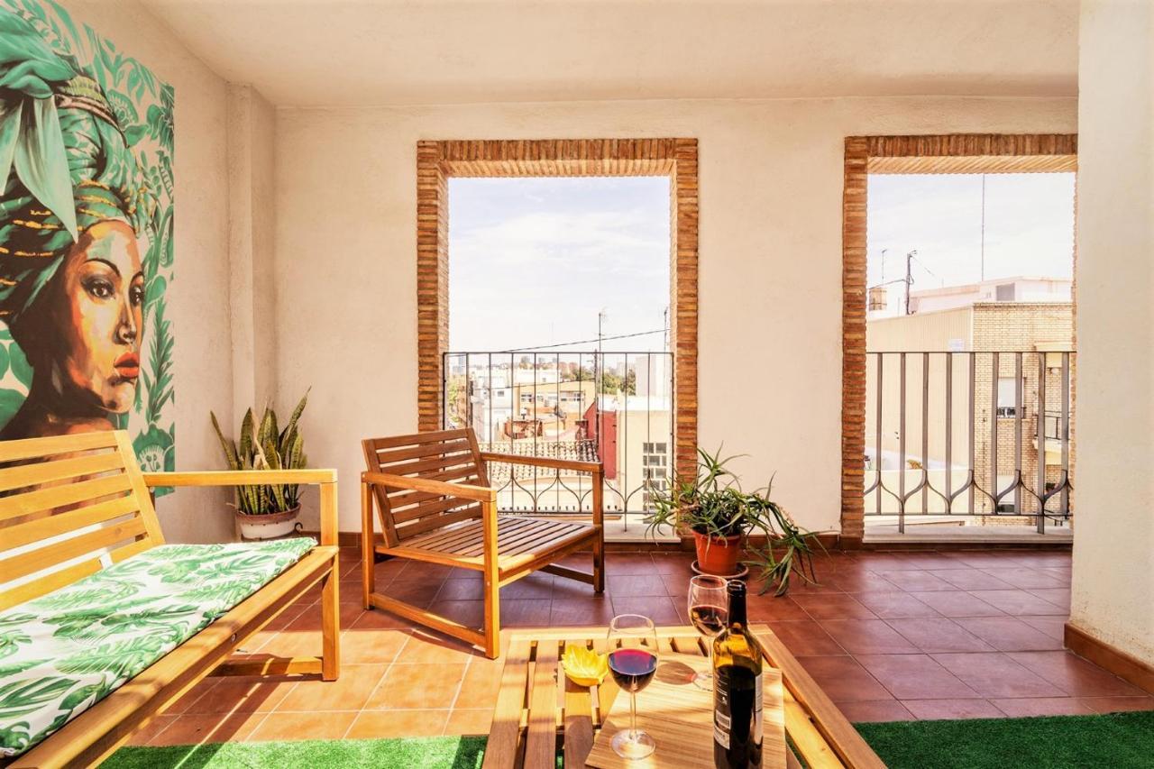 Penthouse Duplex In A 4 Floors Spanish House -8 Min To Center By Metro Valencie Exteriér fotografie